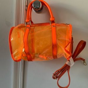 Orange translucent bag